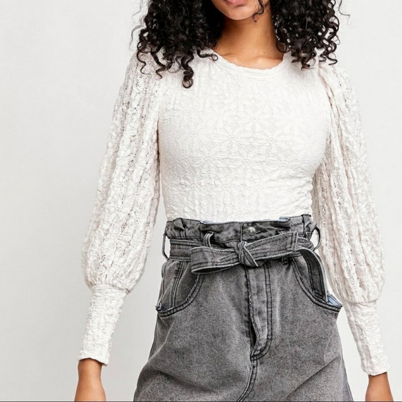 Free People Tops - Free People | Tea Time Lace Jacquard Top